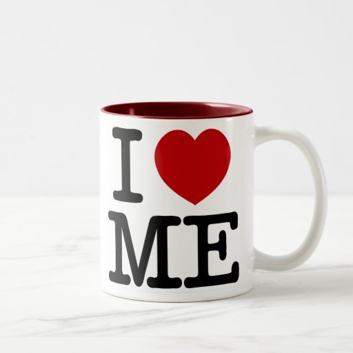 TWO-TONE MUG i love me - i heart me
