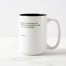 Two-Tone Mug Mutterings of a Fool