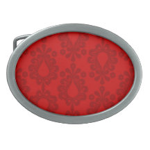two tone red damask belt buckle