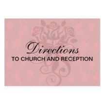 two tone red damask business cards
