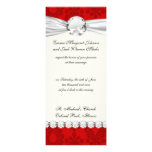 two tone red damask custom invite