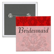 two tone red damask pinback button
