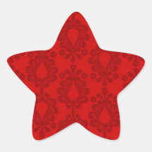 two tone red damask sticker