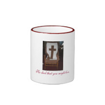 Two-Tone White Cross Mug