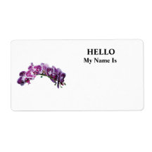 Two-Toned Magenta Orchid Personalized Shipping Label