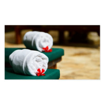 Two towels business cards