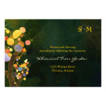 Two Trees Monogram Wedding Reception Card (3.5x5) Personalized Invites