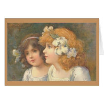 Two Victorian Girls Cards
