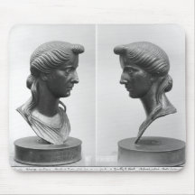 Two views of a bust of Livia Mousepads