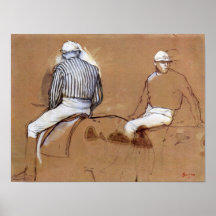 Two washer women by Edgar Degas Poster
