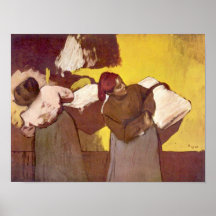 Two washer women by Edgar Degas Posters