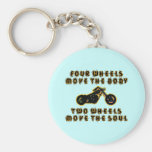 TWO WHEELS MOVE THE SOUL KEYCHAIN