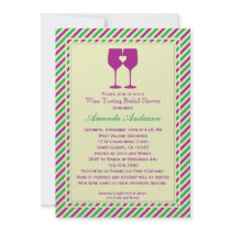 Two Wine Glasses Bridal Shower Invitation