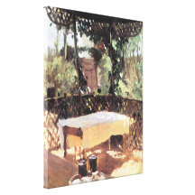 Two Wine Glasses by Sargent, Vintage Impressionism Gallery Wrapped Canvas