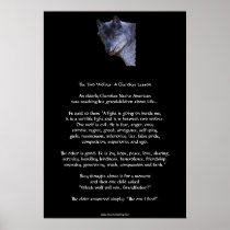 TWO WOLVES CHEROKEE TALE Art Poster