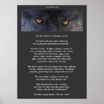 TWO WOLVES CHEROKEE TALE Art Poster