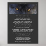 TWO WOLVES CHEROKEE TALE Art Poster