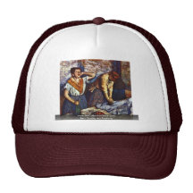 Two Women Ironing By Edgar Degas Mesh Hats