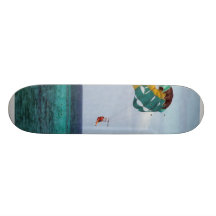 Two Women Parasailing in the Bahamas Skate Board Deck