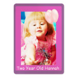 Two Year Old  Girls Birthday Photo Cards Business Card