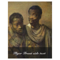 Two Young Africans., Jonge  By Rembrandt Van Rijn Full Color Flyer