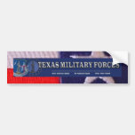 TX flag square, texas military forces Bumper Stickers