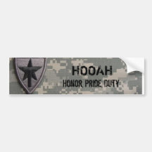 txsg  HOOAH, Honour, Pride, Duty Bumper Stickers