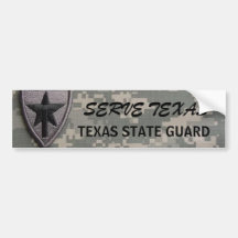 txsg patch left, SERVE TEXAS, TEXAS STATE GUARD Bumper Stickers