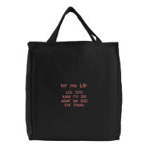 TXT EMBROIDERED BAG