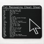 Txt Messaging Cheat Sheet mousepads
