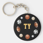Ty World of Sports Keychain - Black