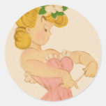 Tying Her Corset Sticker