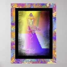 Tying Pointe Shoe Standing Contemporary Poster