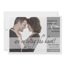 Tying the Knot Modern Save the Date Personalized Announcements