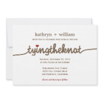 Tying the Knot Modern Wedding Invitation