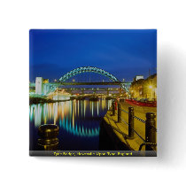 Tyne Bridge, Newcastle-Upon-Tyne, England Buttons