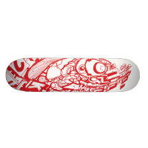 Type Deck - Red Skateboard