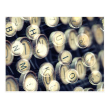 Typewriter keys postkarte