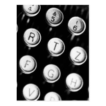 Typewriter keys postkarten