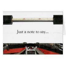 Typewriter note card