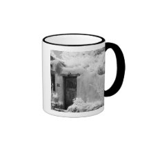 Typical adobe door and entryway in Santa Fe, New Coffee Mugs