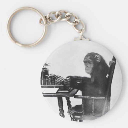 Typing Monkey Key Chains