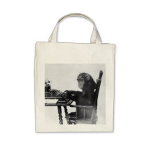 Typing Monkey Tote Bag