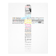 typographic Cross Letterhead Template