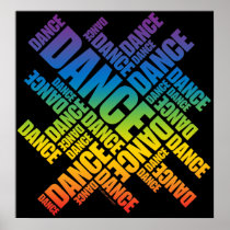 Typographic Dance (Spectrum) poster