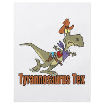 tyrannosaurus rex tex cowboy dinosaur full color flyer