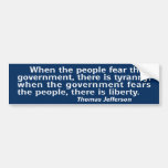 Tyranny / Liberty:  Politics Bumper Sticker