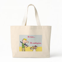 tyrmay iraq war arab be nice it's contagious candy canvas bag