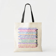 Tyrone Wells Lyrics Canvas Bags