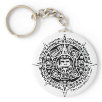 Tzolkin Sunstone Logo Keychains
